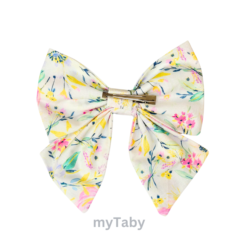 Pink Floral Hair Bow