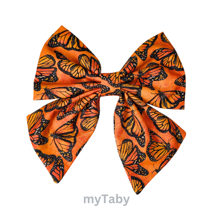 Orange Butterfly Hair Bow