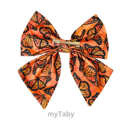 Orange Butterfly Hair Bow