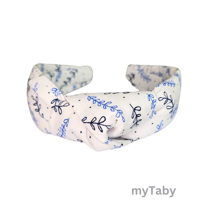 Farm Field Cobalt Top Knot Headband