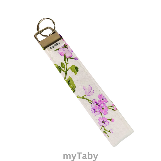 Purple Lilac Wristlet Keychain