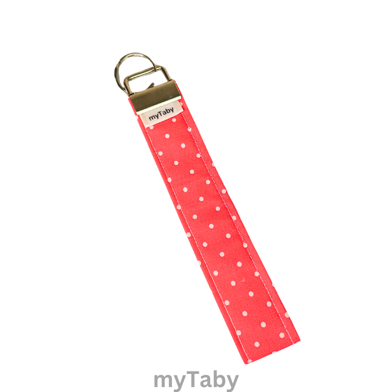 Polka Dots Wristlet Keychain