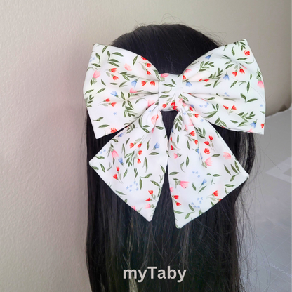 White Tulip Sailor Bow