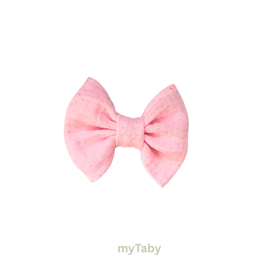 Pink With Shine Mini Girls' Bow