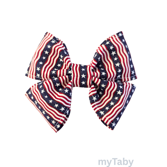 Patriotic Large girls' Hair bow independence day