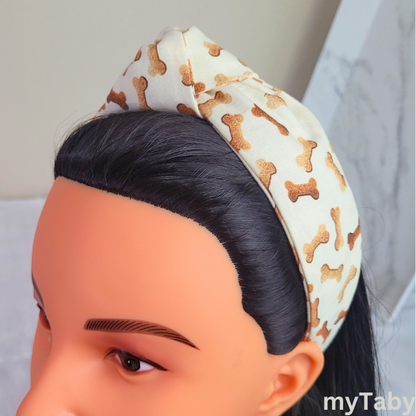 Dog Bone Top Knot Headband